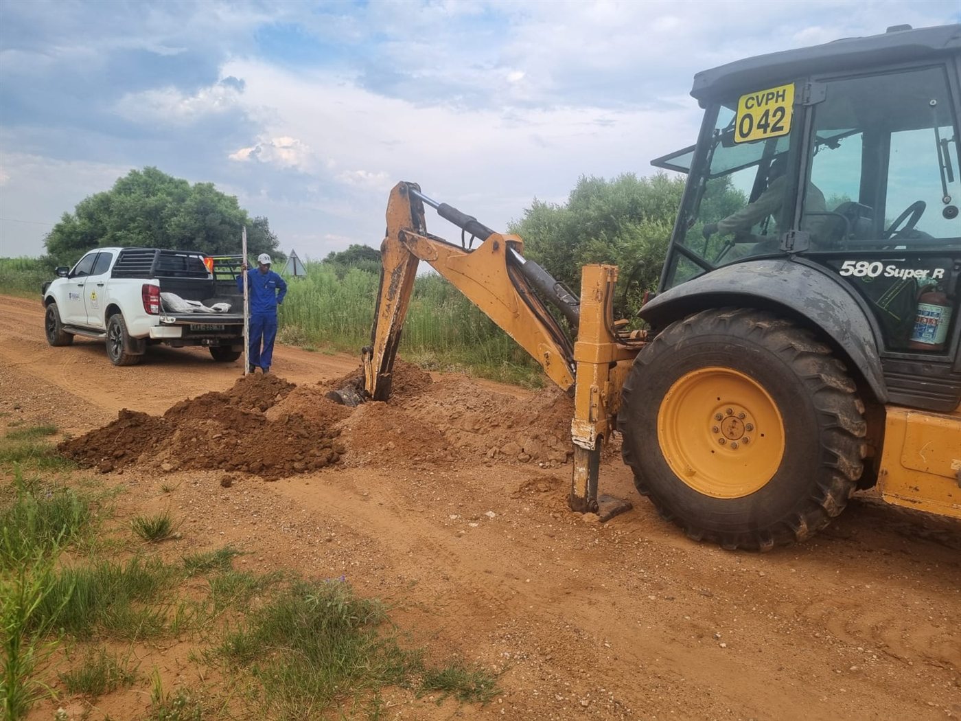 On-site excavation and inspection activity